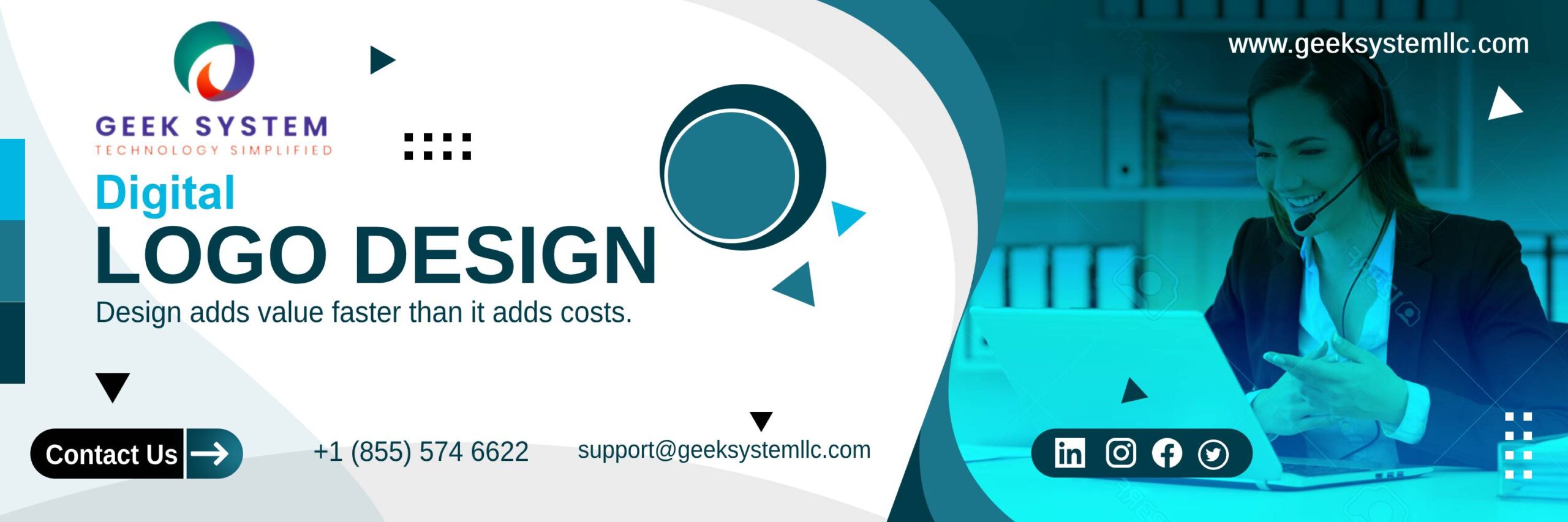 Digital marketing agency banner template design